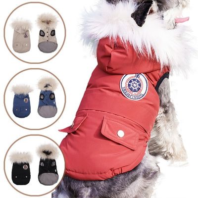 Pullover caldo e comodo per cani 2 strati rivestiti di velluto abbigliamento per animali in inverno a maglia classica