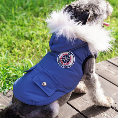 Pullover caldo e comodo per cani 2 strati rivestiti di velluto abbigliamento per animali in inverno a maglia classica