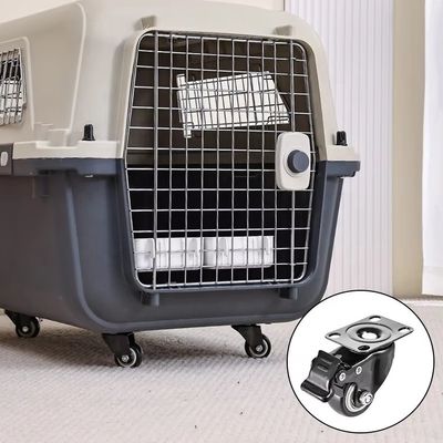 Cassa da viaggio sicura a doppia porta per gatti e cani con ruote e spazio super grande