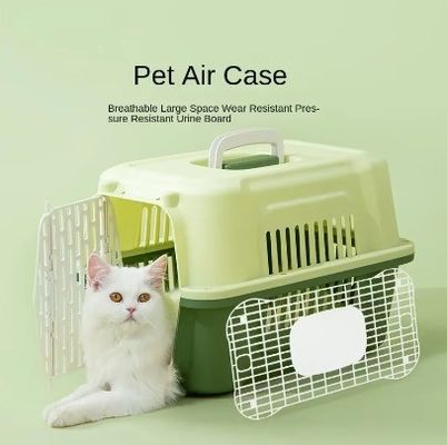Scatola di trasporto aereo per cani all'aperto con chiusura a bottone in plastica resistente