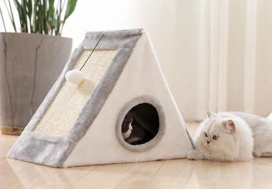 Cat Scratcher Tree Cat House Giocattoli interattivi con funzione di gioco divertente Sisal materiale di peluche
