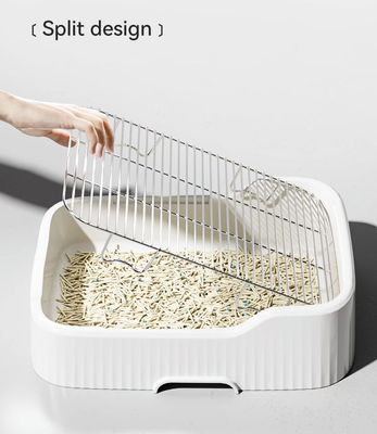 Conveniente vassoio per cani al coperto senza perdite di parete di protezione e design facile da pulire