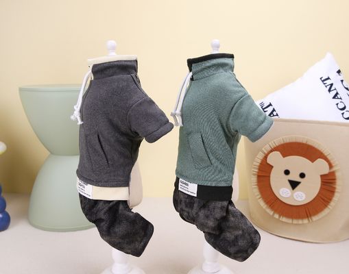 Comodo cappotto per cani caldo 2 strati di velluto rivestito abiti invernali a maglia classici