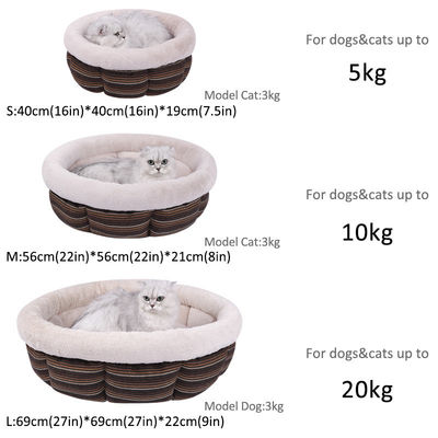 Letto per animali domestici lavabile al chiuso per cani e gattini piccoli Disegni ODM Funzione Caldo Comodo