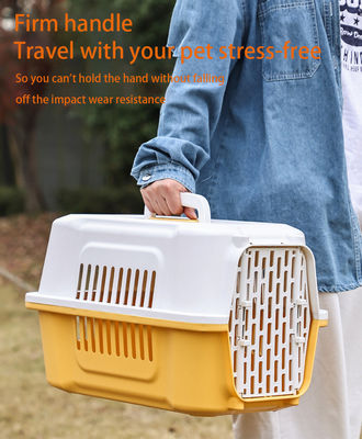 Cat Carrier Pet Travel Bag Multifunzione Pet Transport Cage Portatile con porta in plastica