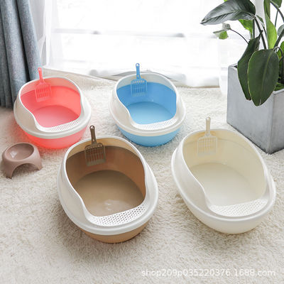 Bagno per gatti in plastica in PP grande anti-spruzzo con scatola aperta per gatti per interni