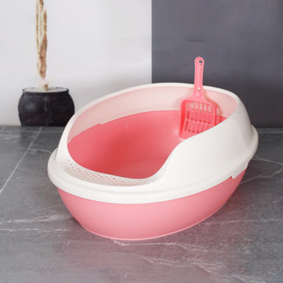 Bagno per gatti in plastica in PP grande anti-spruzzo con scatola aperta per gatti per interni