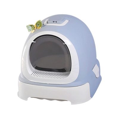 Easy Clean Doraemon Design Cat Litter Box con scooper e coperchio Prevent litter scatter
