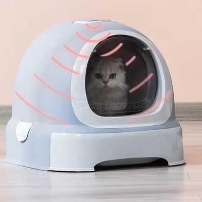 Easy Clean Doraemon Design Cat Litter Box con scooper e coperchio Prevent litter scatter