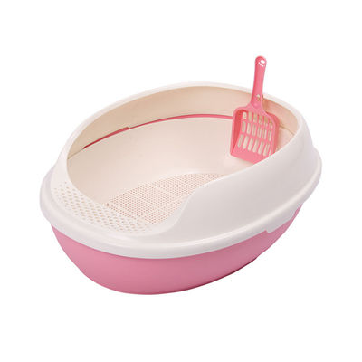 Prodotti di plastica per animali da compagnia Scatola di lettiera per gatti semi-chiusa con ampio spazio e ventilazione