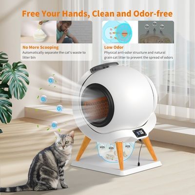Scatola di spazzatura intelligente auto-pulizia Scatola igienica per gatti automatica Grande capacità e controllo APP