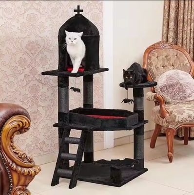 Attività per gatti a più livelli Arredamento lusso Siasl Albero per gatti con palla appesa al ragno