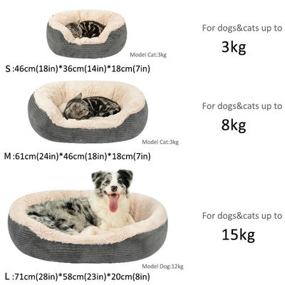 Codice solido Codice morbido di pelliccia finta letto lavabile per animali per gatti e cani personalizzazione