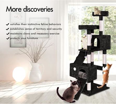 Migliora il comfort e il gioco dei tuoi gatti con mobili da graffiatura per gatti in legno a più livelli