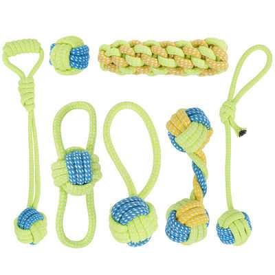 Cane cucciolo corda giocattoli da masticare set corda di cotone giocattolo interattivo per piccoli medi grandi cani