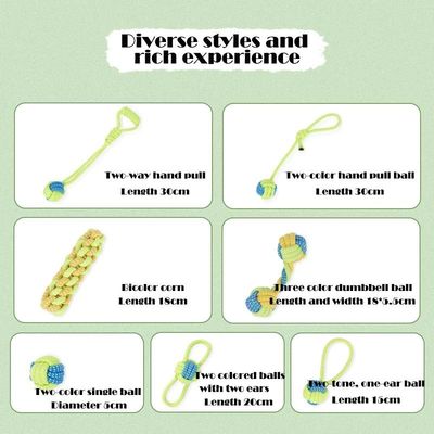 Cane cucciolo corda giocattoli da masticare set corda di cotone giocattolo interattivo per piccoli medi grandi cani