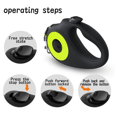 Leash per animali da compagnia regolabile a rilascio rapido 5M 3M ABS retrattile con rivetto