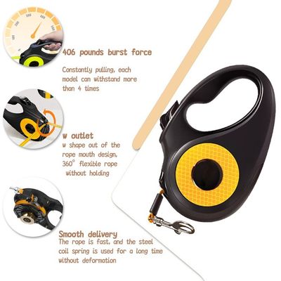 Leash per animali da compagnia regolabile a rilascio rapido 5M 3M ABS retrattile con rivetto