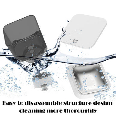 Materiale ABS bianco Dispenser per cibo per gatti 4L con coperchio a serratura e controllo del mangiabagno per animali domestici cronometrato