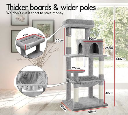 Albero per gatti multi-colore opzionale Sisal integrato Comodo Durabile Alto Gatto Attività Scratcher Albero