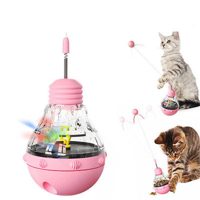 Long Time Used Interactive Cat Toy Fun Cat Stick con lampadina e leaky food tumbler