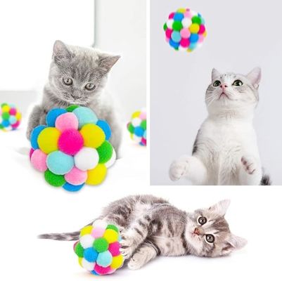 Popolare Colorevole Fabbricazione Manuale Bollino Salta Gattino Giocattoli Plush Bell Ball Planet Ball Gatto Giocattoli