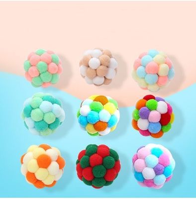 Popolare Colorevole Fabbricazione Manuale Bollino Salta Gattino Giocattoli Plush Bell Ball Planet Ball Gatto Giocattoli