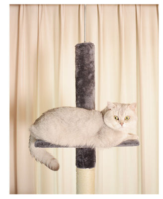 Torre di arrampicata per gatti a quattro piani dal pavimento al soffitto con amaca accogliente