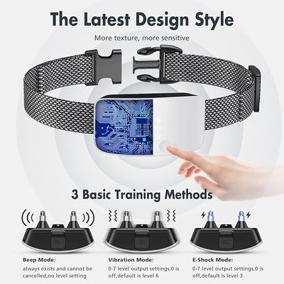 7 Sensibilità regolabile Collare di controllo della corteccia ricaricabile impermeabile e programmabile