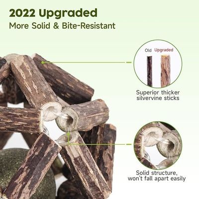 Giocattolo per gatti Silvervine per giocare da soli e pulire i denti realizzato con Polygonum Arboreum naturale