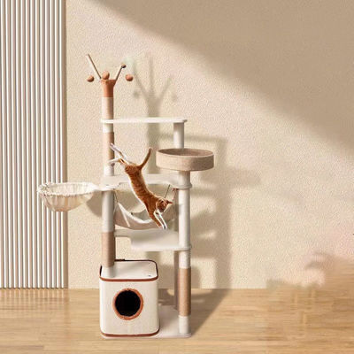 Funzione Fun Play 143cm Classic Cat Tree con doppio condominio e Sisal Cat Scratching Post