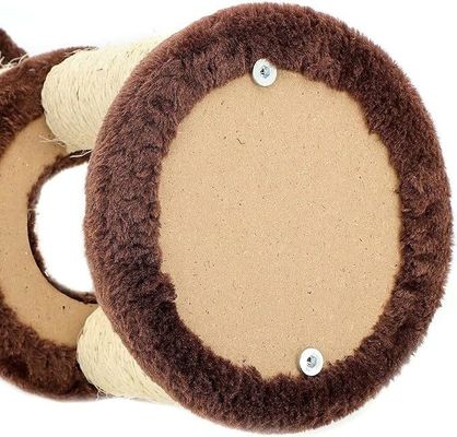 ODM Design Cat Furniture Beige Chipboard Albero da arrampicata con colonna di sisal e amaca di peluche