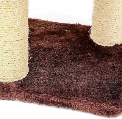 ODM Design Cat Furniture Beige Chipboard Albero da arrampicata con colonna di sisal e amaca di peluche