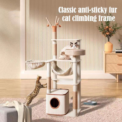 Albero di gatto facile da assemblare e personalizzabile con grattatore Sisal e denti di attività