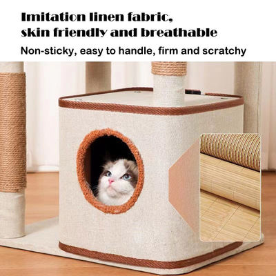 Albero di gatto facile da assemblare e personalizzabile con grattatore Sisal e denti di attività