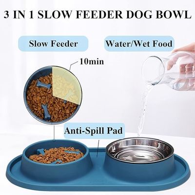 Cibo secco, umido e crudo, ciotola di alimentazione lenta per cani, gatti, piccoli animali, ciotola di alimentazione lenta