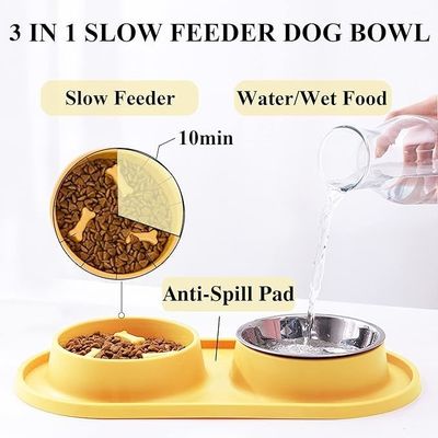 Cibo secco, umido e crudo, ciotola di alimentazione lenta per cani, gatti, piccoli animali, ciotola di alimentazione lenta