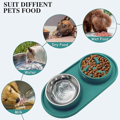 Dispensatore automatico di cibo per animali da compagnia Grande capacità 500 ml per l'alimentazione interattiva degli animali da compagnia