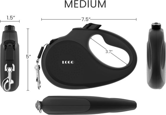 Conveniente soluzione per camminare Leash riflettente e ripiegabile per cani Modello solido