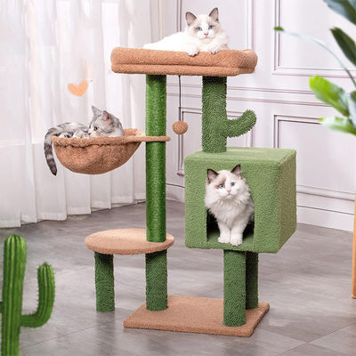 Cattus Cat Tree sostenibile alto 30 pollici Torre per gatti a più livelli per divertimento e condominio per gatti
