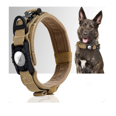 Tracker GPS personalizzato Air Tag Collare per cani con nylon regolabile e design pesante
