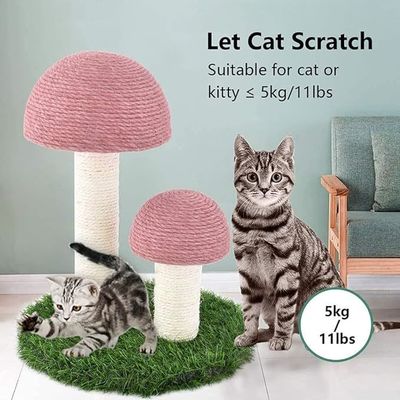 Tiragraffi per gatti con doppio fungo OEM/ODM, corda in sisal naturale, per tiragraffi per gatti, per interni, con torre per albero di gatti