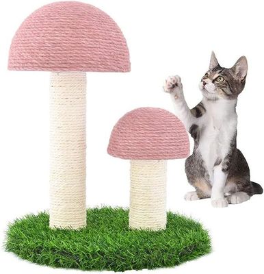 Pistole di arrampicata per gattini all'interno Pistola di graffio per gatti a funghi sostenibile con giocattoli interattivi
