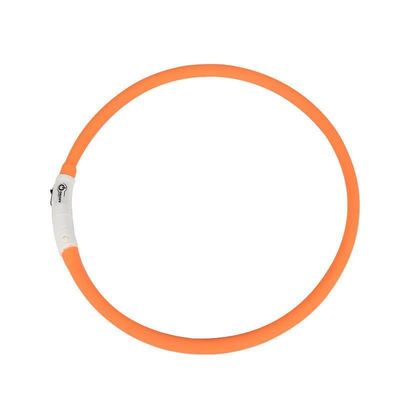 Collare per cani a luce a LED con logo personalizzato USB ricaricabile impermeabile 3 modalità di lampeggiamento