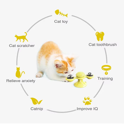 Popolare stile gatto giradischi mulino alimentare giocattolo giocattolo gatto con logo personalizzato accettabile