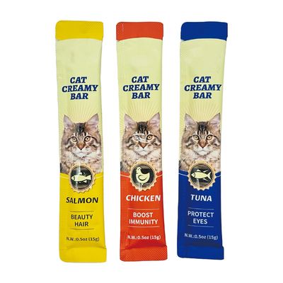 Altri alimenti per animali domestici 40% Contenuto di carne fresca Salmone di gatto Pollo di tonno Strisce nutrienti