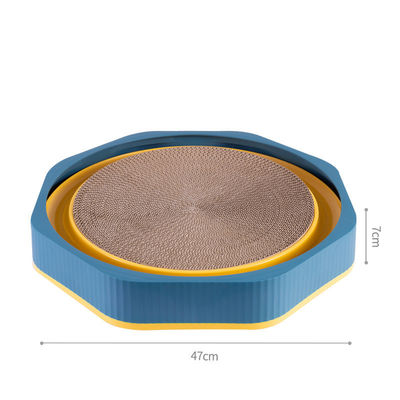 Cat Scratcher di legno di cartone ovale ondulato Scratch letto salotto giocattolo di allenamento per gatti durevole