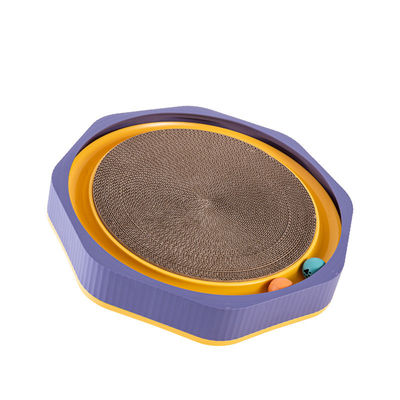 Cat Scratcher Cartone ovale ondulato Scratch Letto di salotto per il grattamento durevole del gatto