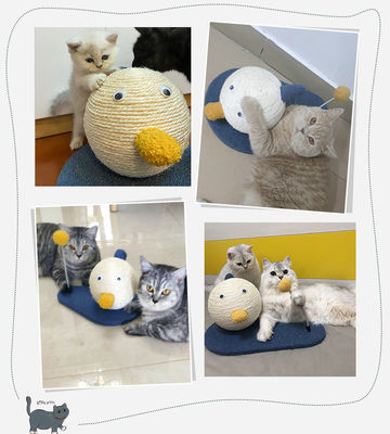ODM Designs Cat Scratch Toy Sisal Rope Ball Loop di esercizio per il divertimento gioco e Kitty riposo