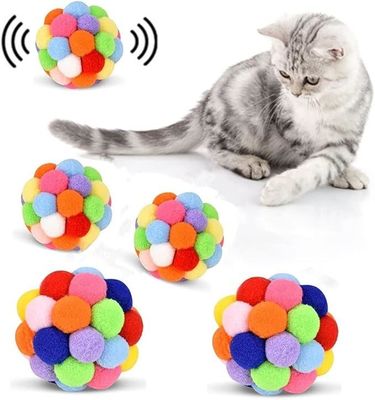 Giochi di palla di gatto di peluche interattivo palle di chirping giocattoli di calcio con logo personalizzato